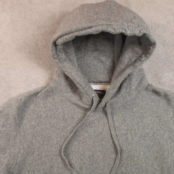 Noah NYC Core Classic Hoodie Men Large Heather Grey Pullover Embroidered Hiking - Picture 6 of 15